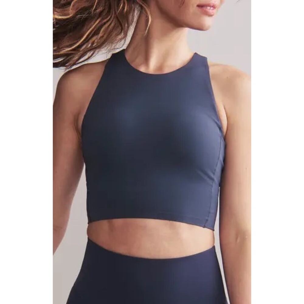 Rhône Women’s Revive Longline Bra Navy Blue Size SMALL